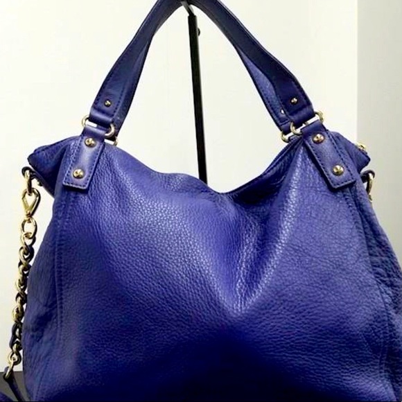 Kate Spade Navy Blue Leather Purse with Chained Shoulder Bag - Picture 2 of 7